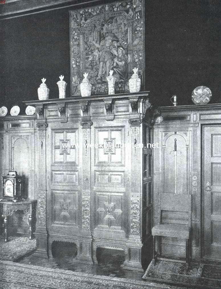 Het kasteel Nyenrode. Kast in de rookkamer