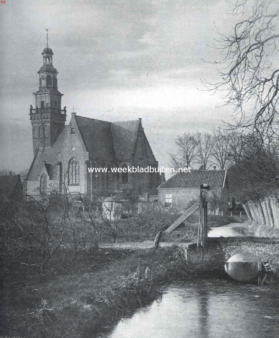 Een afscheid. Gezicht op de kerk te Haastrecht
