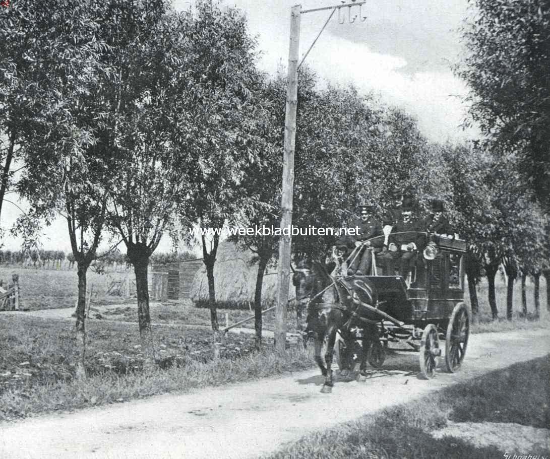 Een afscheid. De postwagen Gouda-Schoonhoven op weg