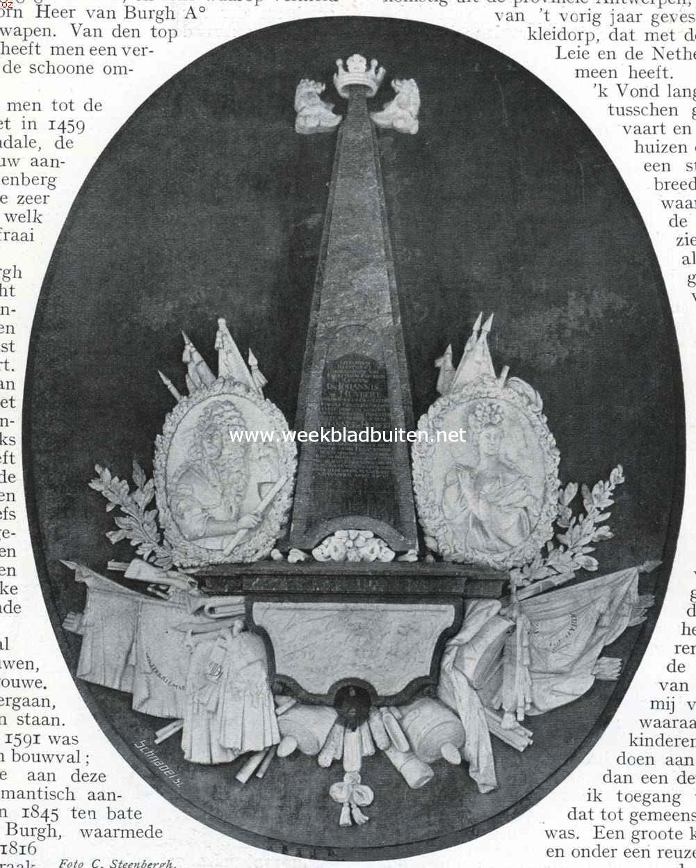 Bij het eindpunt der nieuwe tramlijn op Schouwen. Graftombe in de kerk te Burgh voor Jan de Huybert, heer van Burgh enz., en van zijn tweede echtgenoote Catharina Cornelia de Huybert