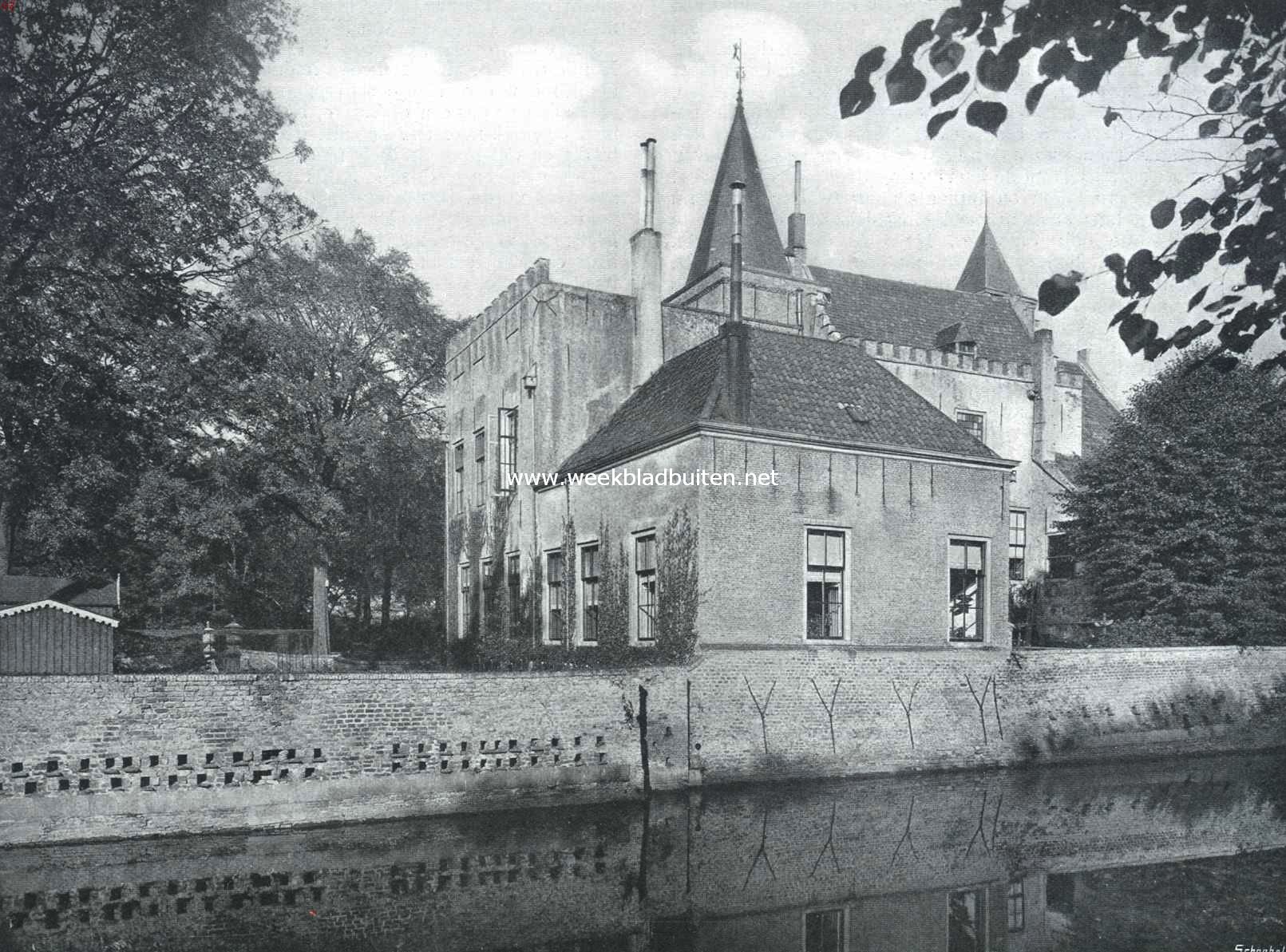 Het kasteel Haamstede. Gezien van het Zuiden, met het nieuwste gedeelte