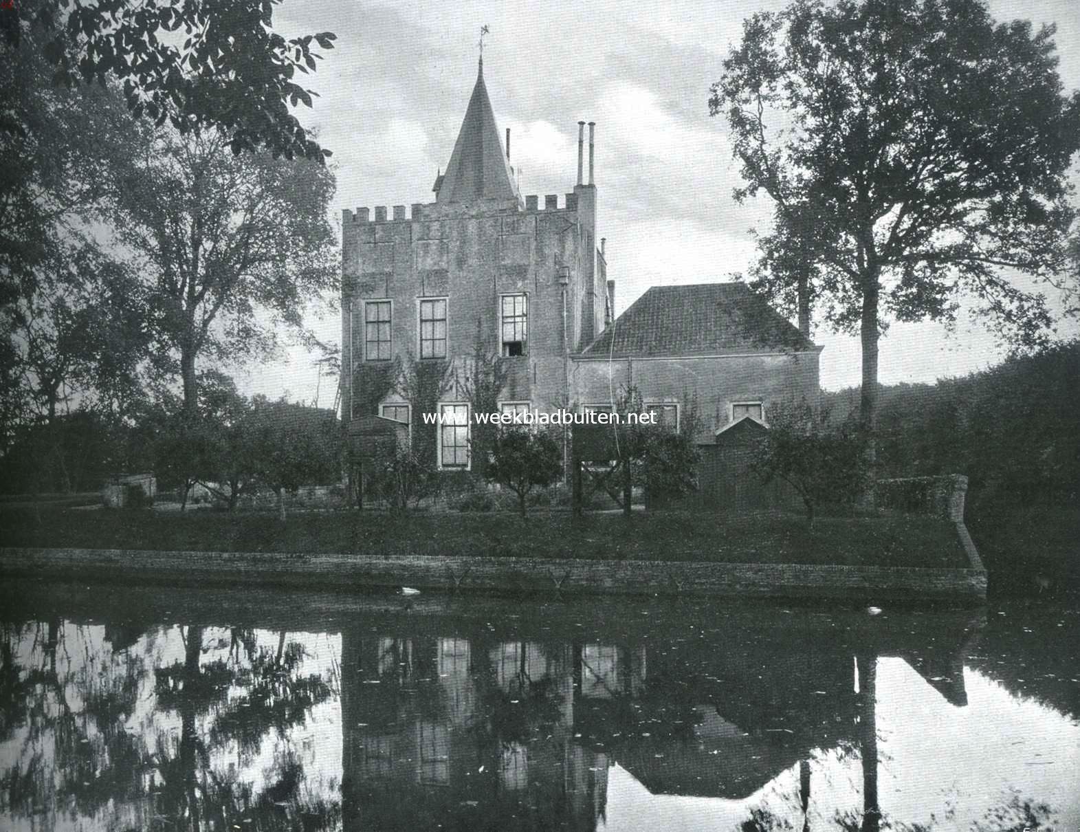 Het kasteel Haamstede. Gezien van het Westen