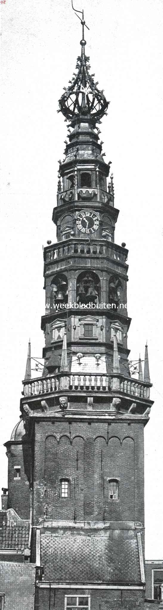 Het raadhuis te Leiden. De toren