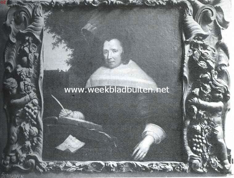 Haagsche hofjes. Cornelia van Wouw. Naar de schilderij van Hanneman