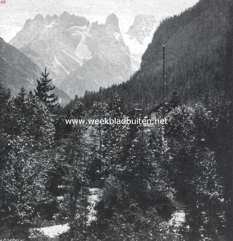 Italiaansche wensen. Zuid-Oostelijk Tirol: de Monte Christallo bij Landro