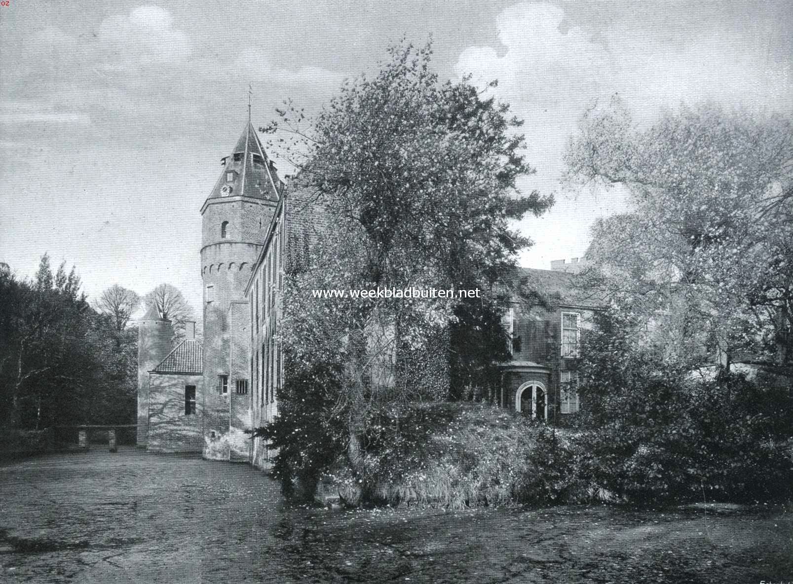 Walchersche kasteelen en buitenplaatsen. Kasteel Westhove. Achterzijde met de thans wild begroeide plaats, waar zich eens de ridderzaal bevond