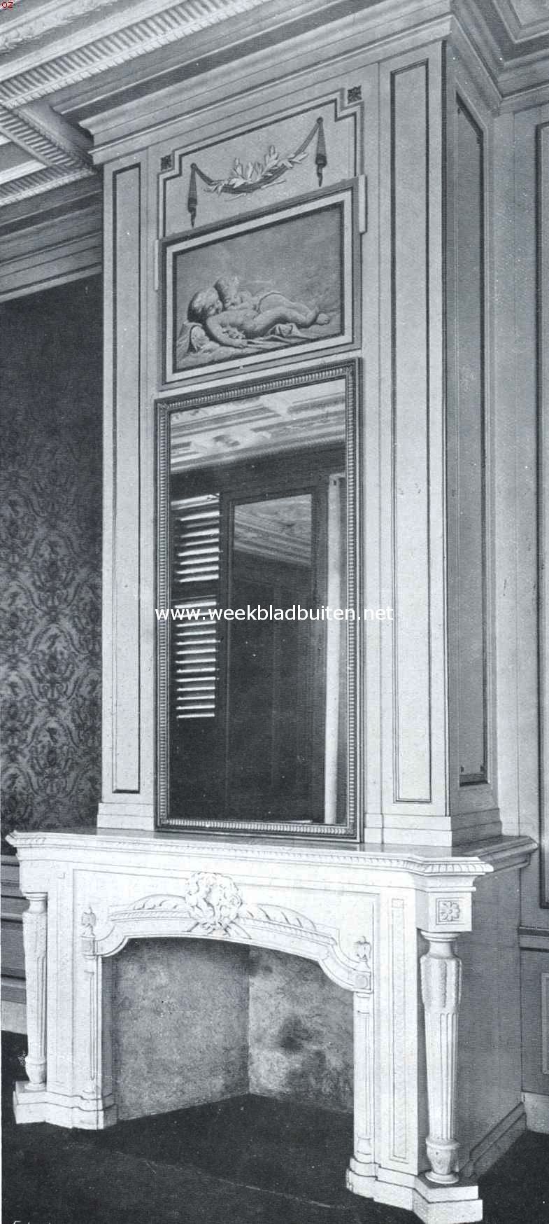 Oud-Poelgeest. Schoorsteen in de groote zaal
