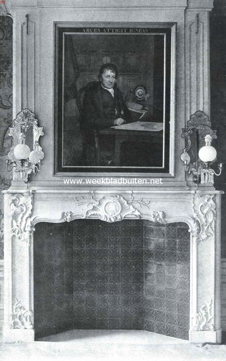 Franeker. Portret van Eise Eisinga in de raad- of trouwzaal van het stadhuis