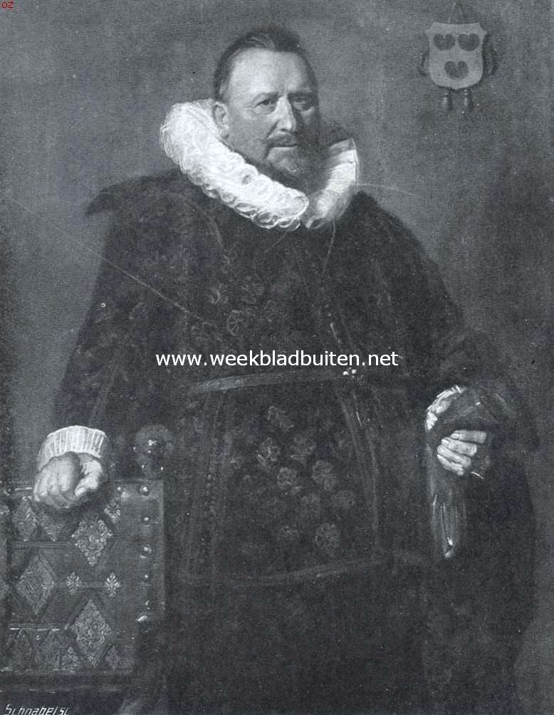 Haarlem's brouwerijen. Burgemeester Nicolaas van der Meer (1631), heer der heerlijkheid Bloemendaal en eigenaar van een bierbrouwerij evenals zijn ambtgeboot Jan Claesz. Loo. Naar de schilderij van Frans Hals