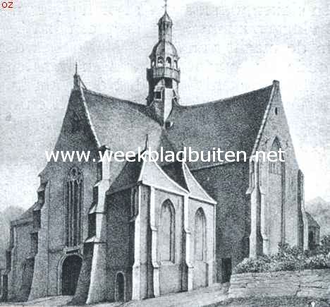 Het klokkenspel van het Rijksmuseum. De in 1856 gesloopte kerk te Arnemuiden, in welker toren de meeste klokken van het Rijksmuseum bijna drie eeuwen hebben gehangen