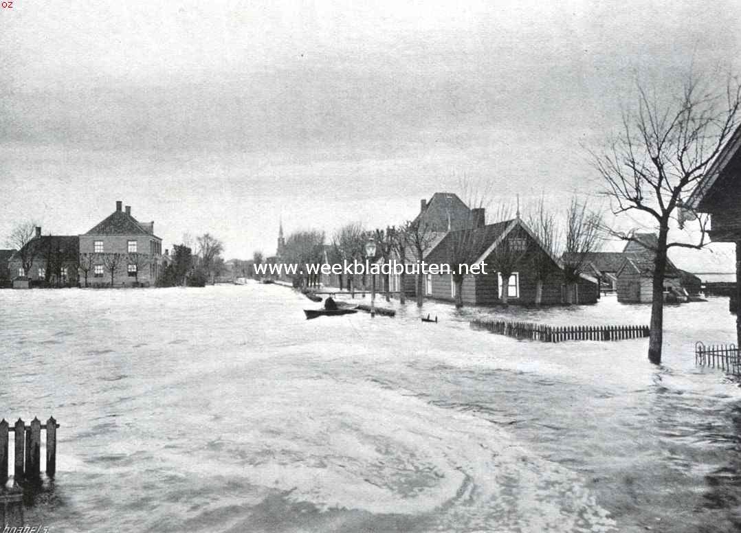 De watersnood in Noord-Holland. In Oostzaan