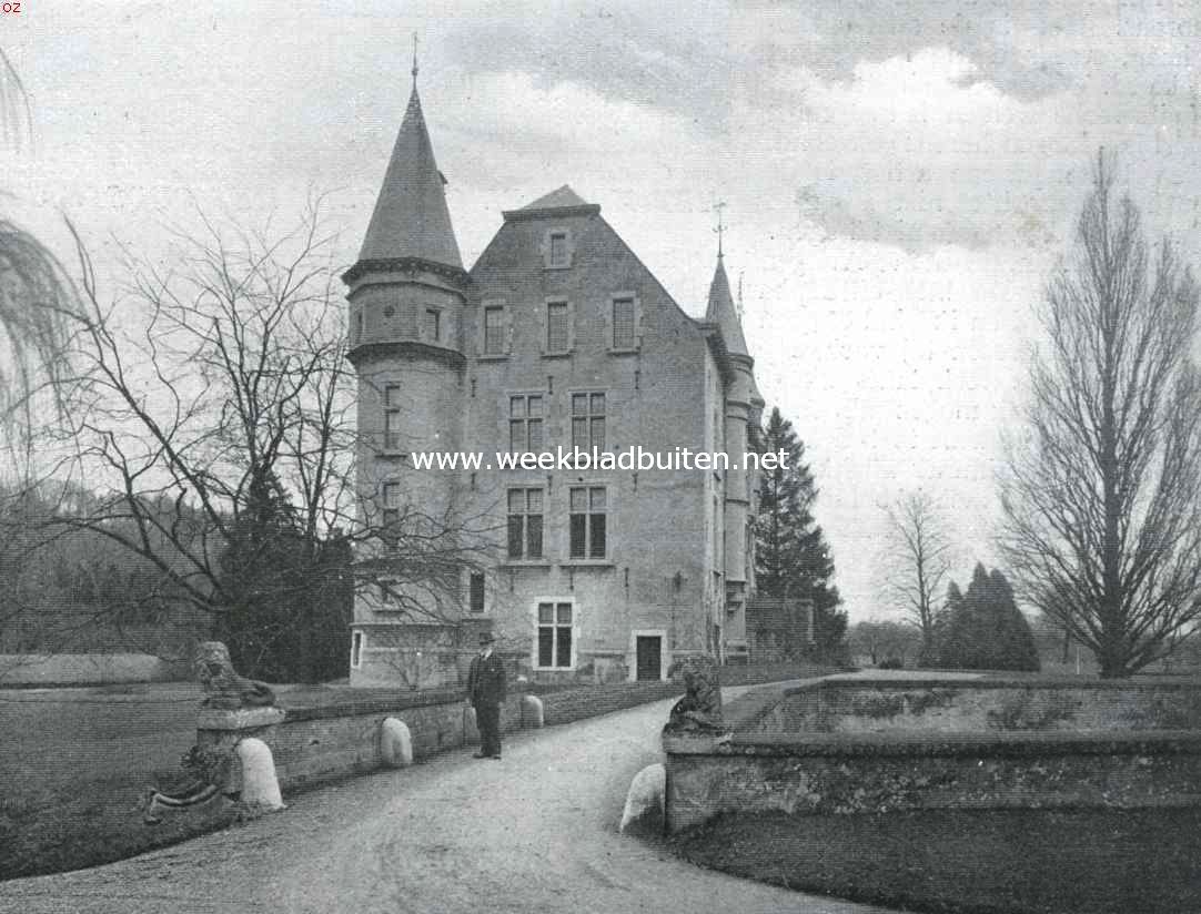 Het kasteel Chaloen. Van ter zijde gezien
