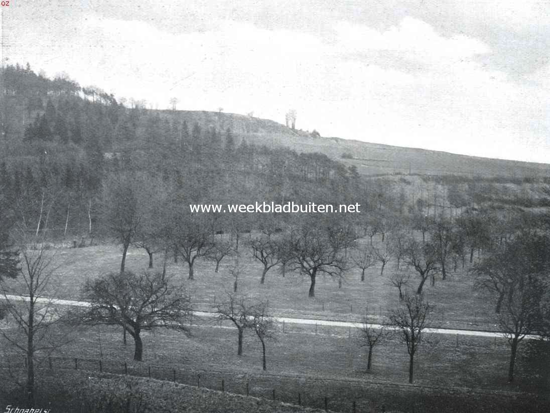 Het kasteel Chaloen. Gezicht op de Kluizenaarsberg