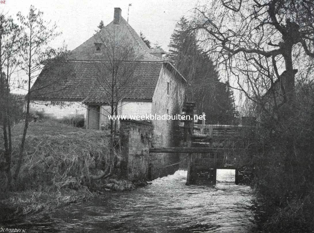Het kasteel Chaloen. De oude watermolen