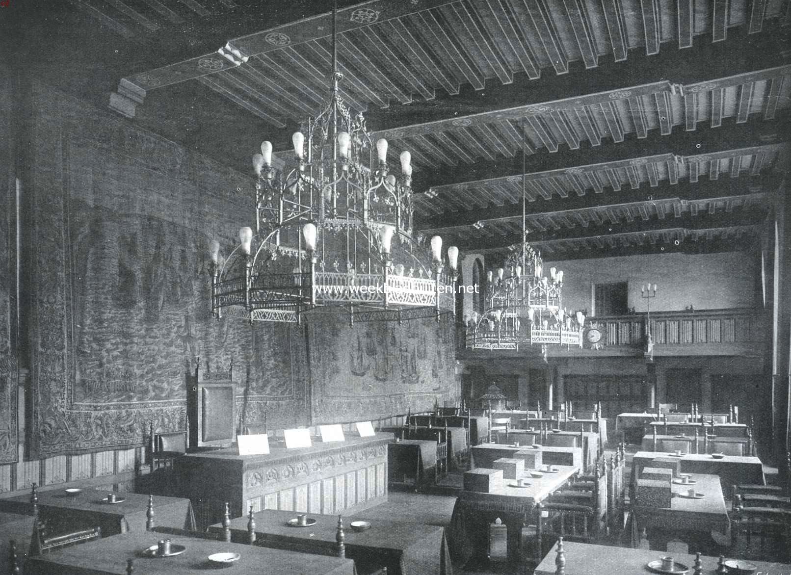 Twee steden van Walcheren. Vergaderzaal van de Staten van Zeeland in de Abdij te Middelburg