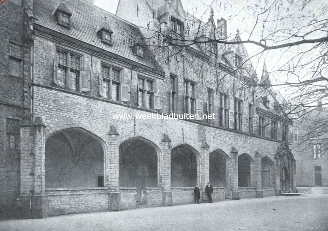 Twee steden van Walcheren. Zuidzijde der Abdij te Middelburg