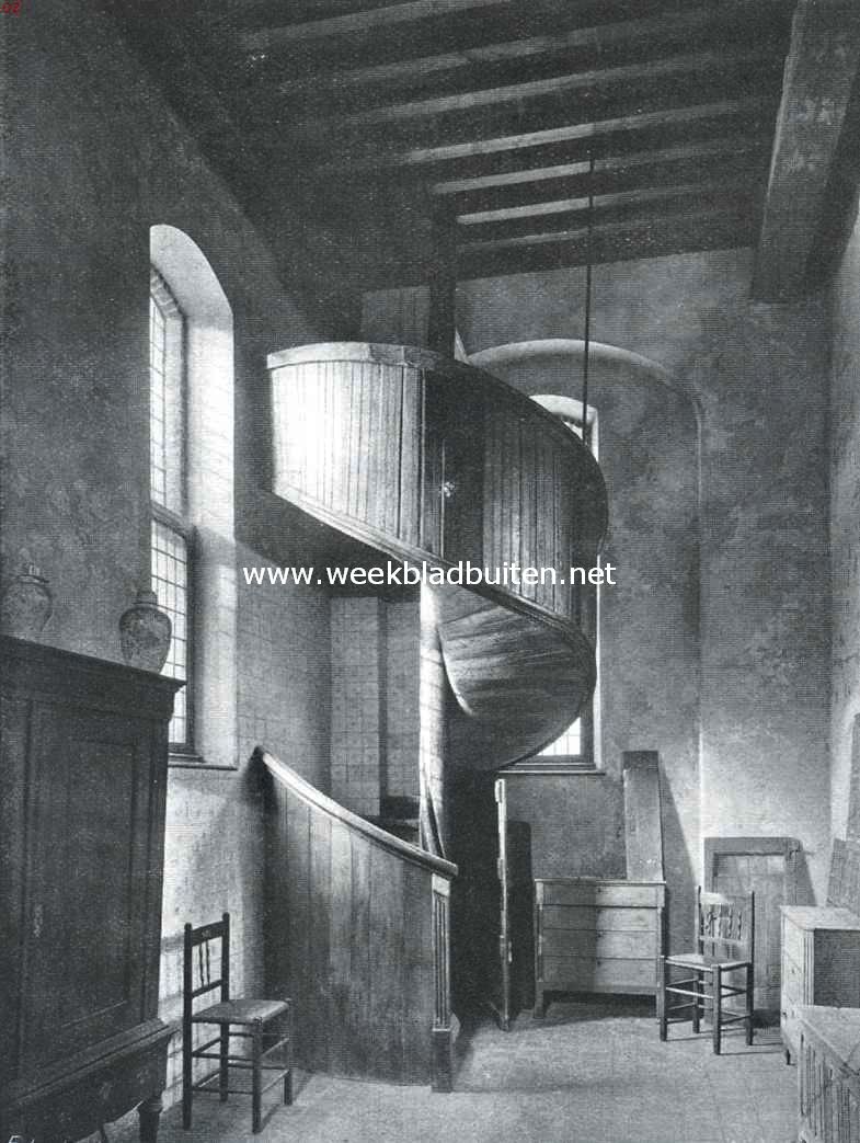 Het Amersfoortsche Gasthuis. Oude wenteltrap uit het St. Pietersgasthuis (17e eeuw)