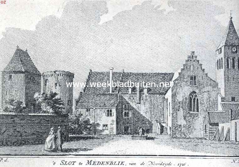 Medemblik de oudste. Het kasteel van Medemblik, gezien van de noordzijde, in 1726