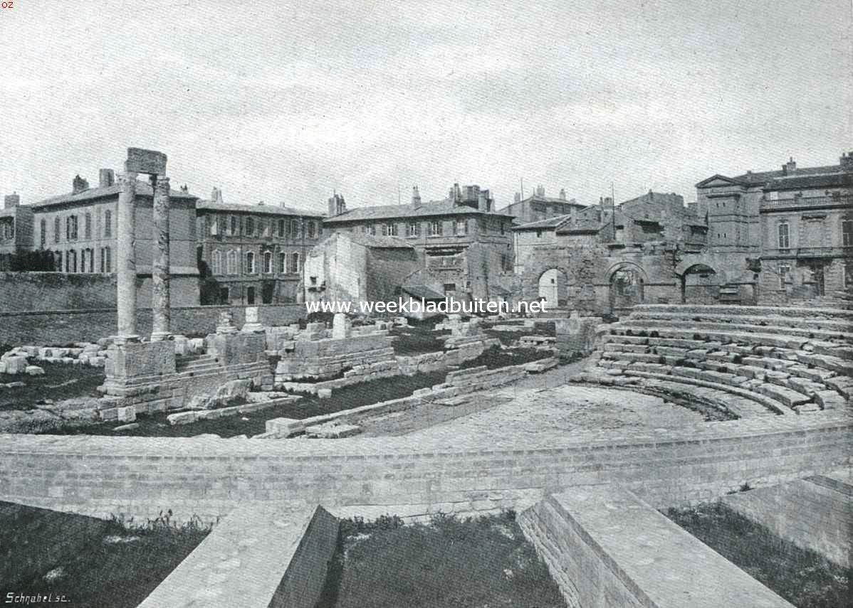 Reisherinneringen uit de Provence en de Languedoc. Overblijfselen van het Romeinsche theater te Arles