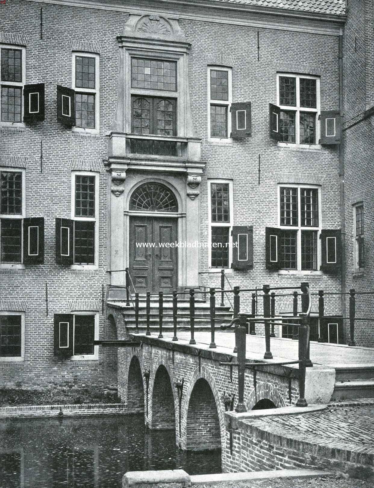 Het Huis te Linschoten. - Brug en ingang