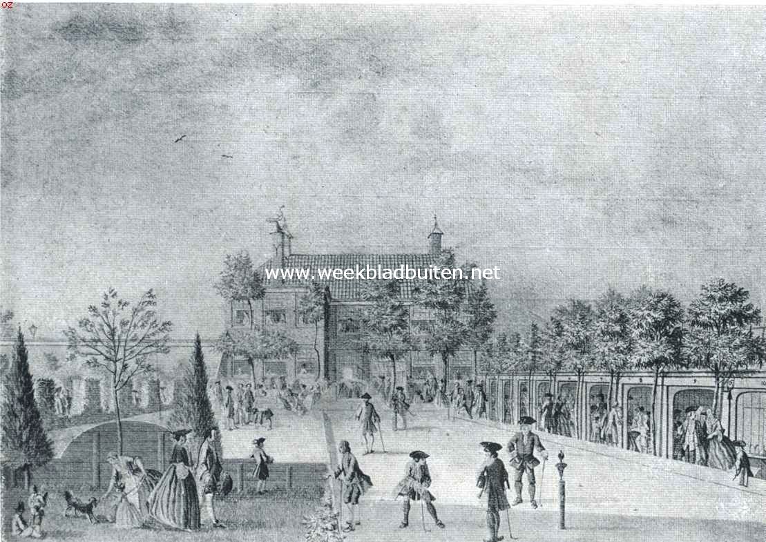 De Boerenwetering in verleden en toekomst. De beroemde kolfbaan van Stadlander. Naar een O.-I. inktteekening van Aartman, 1755. Sted. Arch. Amsterdam