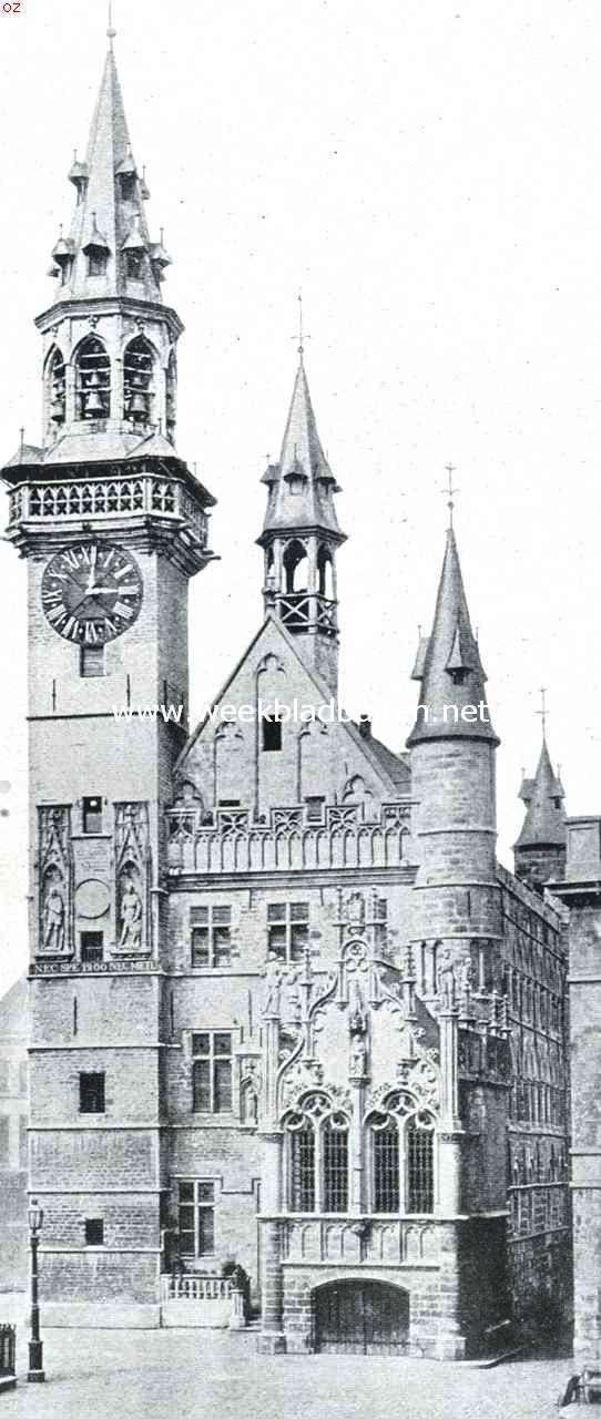 Aalst en omgeving. Belfort en stadhuis te Aalst