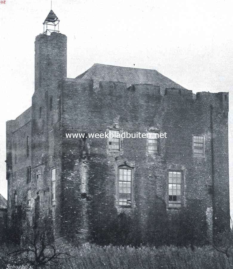 Het kasteel Doornenburg. Van het zuidwesten gezien