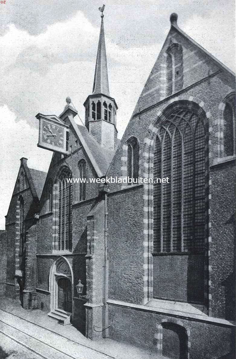 Hoorn, de zeshonderdjarige. De Noorder- of Vrouwenkerk, gebouwd 1426-1519, aan het Kleine Noord