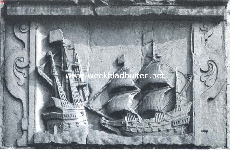 Hoorn, de zeshonderdjarige. Gevelsteen in een huis aan 