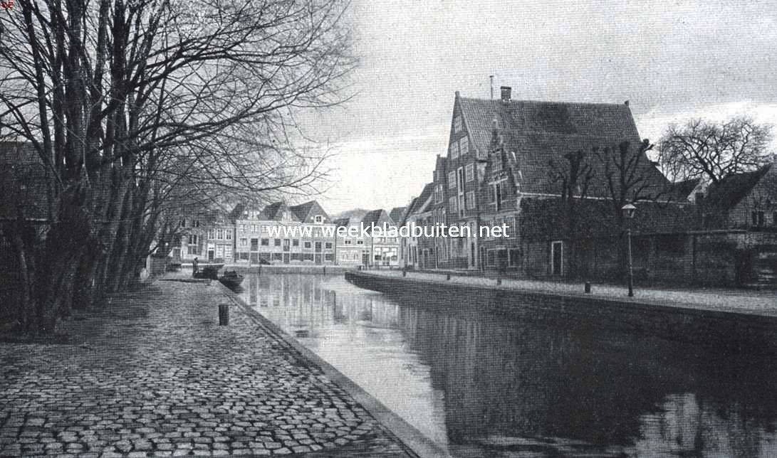 Hoorn, de zeshonderdjarige. Hoorn's oudste haven. Gezicht van Venidse op Nieuwendam en Korenmarkt
