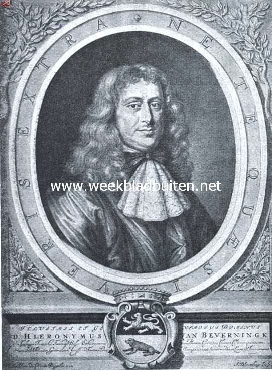 Van vier vredes op Nederlandschen bodem gesloten. Hieronymus van Beverninck, onze voornaamste vertegenwoordiger bij het sluiten van den vrede te Breda en Nijmegen. Naar de prent van A. Blooteling naar B. Vaillant