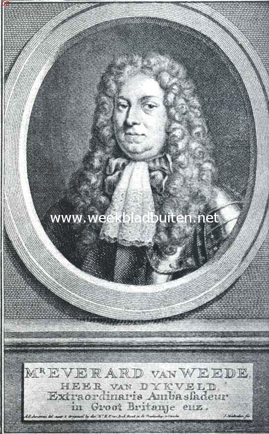Van vier vredes op Nederlandschen bodem gesloten. Vertegenwoordiger der Staten-Generaal bij den Vrede van Rijswijk. Naar de gravure van J. Houbraken