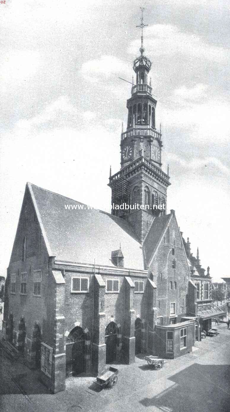 Waag en Kaasmarkt te Alkmaar. Tegenwoordige toestand van het Waaggebouw, gezien van het Zuid-Oosten