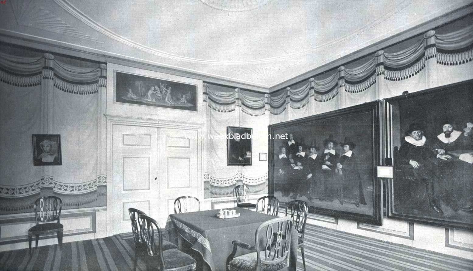 Een reisje in 1762. De Groote Zaal in het Burgerweeshuis te Naarden