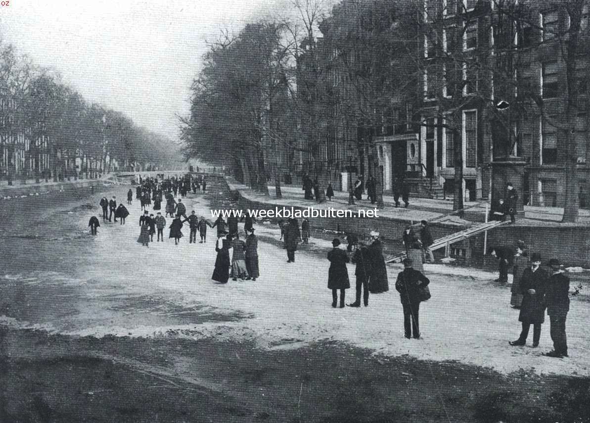 De ijsvreugde op de Keizersgracht te Amsterdam