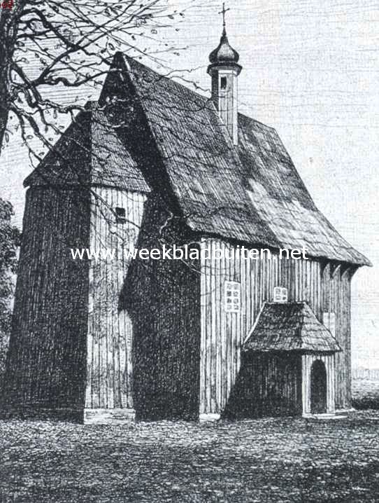 De architectuur in Polen. St. Andreas-kerkje te Kadlub, in de omstreken van Kalisz (Wielun)