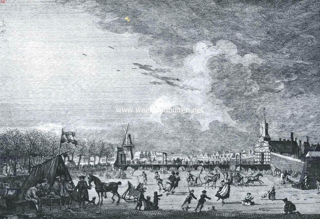 Amsterdamsche poorten. Ijsvermaak bij de Oude Haarlemmerpoort van 1615