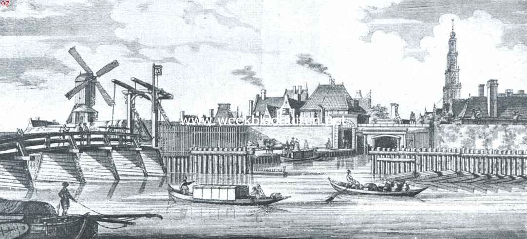 Amsterdamsche poorten. De Raampoort in de zeventiende eeuw. Naar de gravure uit Dapper