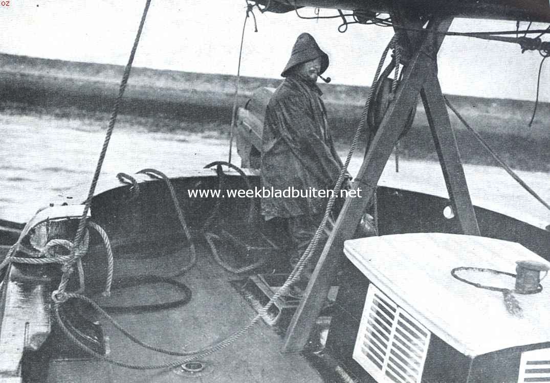 Palingvisschers te Londen. De schipper aan het roer