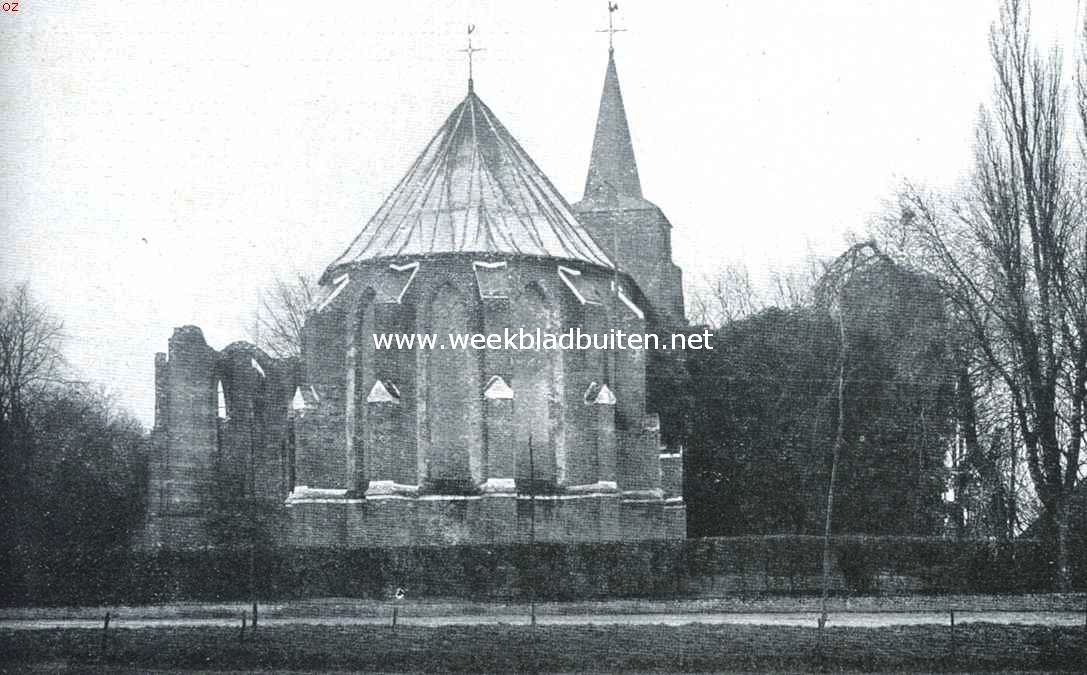 Het kasteel Ammerzoden. Rune der voormalige R.-K. kerk te Ammerzoden. Het koor is thans bij de protestantsche gemeente in gebruik