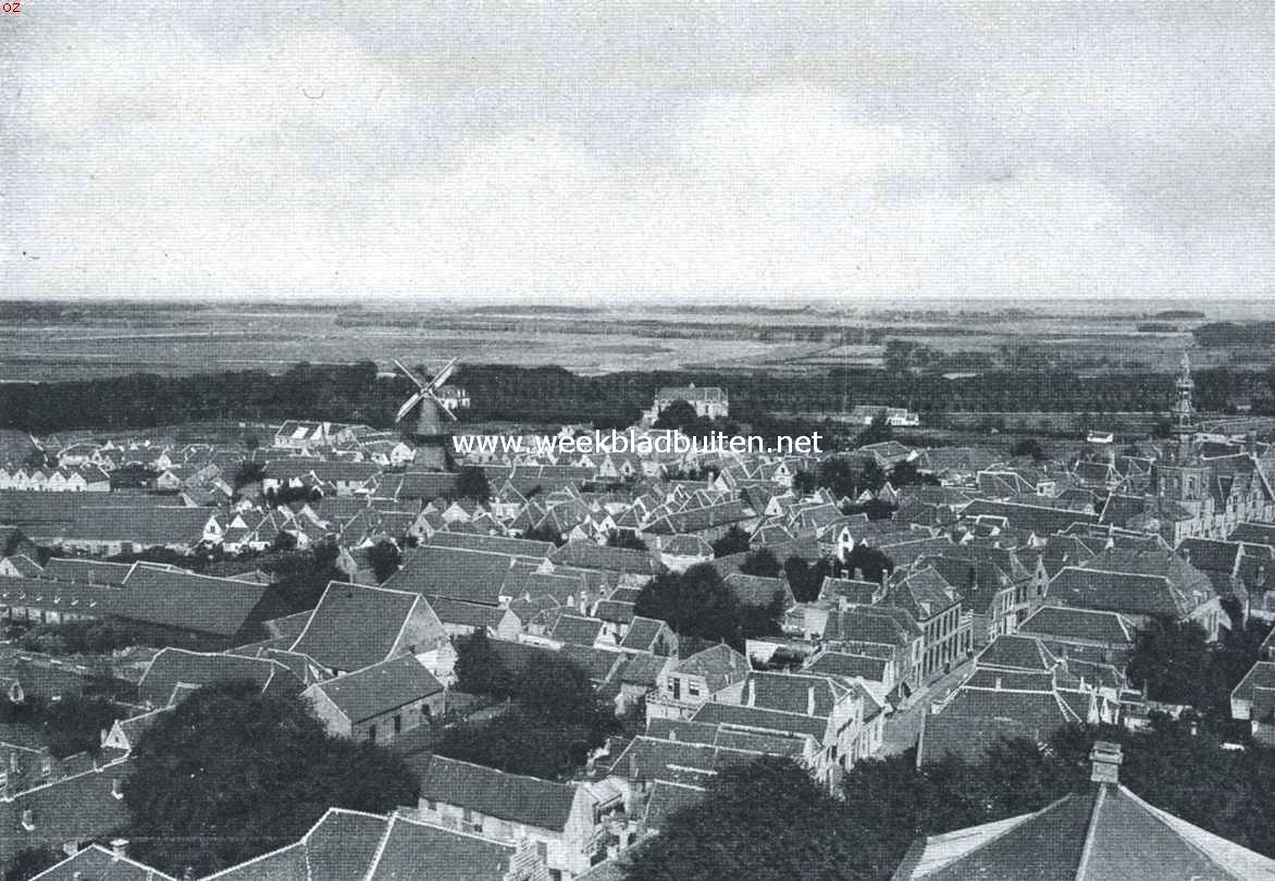 Een gedeelte van Zierikzee in vogelvlucht
