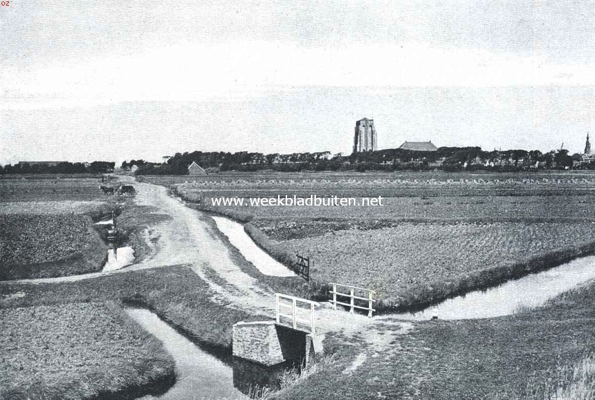 Gezicht op Zierikzee vanuit het zuidwesten