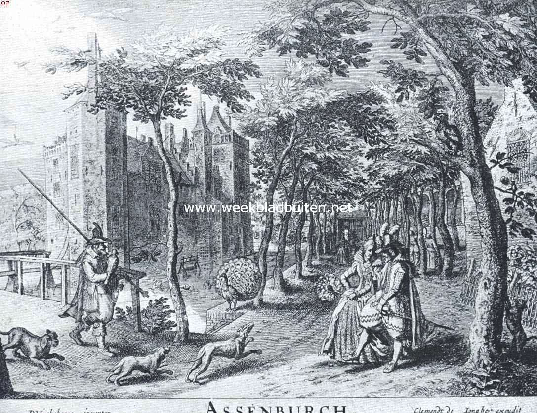 Het zegepralende Kennemerland. Assumburg in de 16e eeuw. Naar de prent van D. Vinckeboons