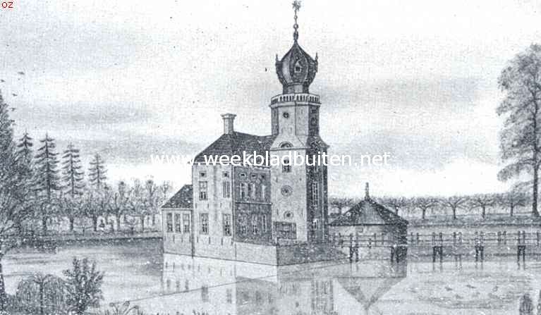 De voormalige burcht Ewsum bij Middelstum. Ewsum in 1863