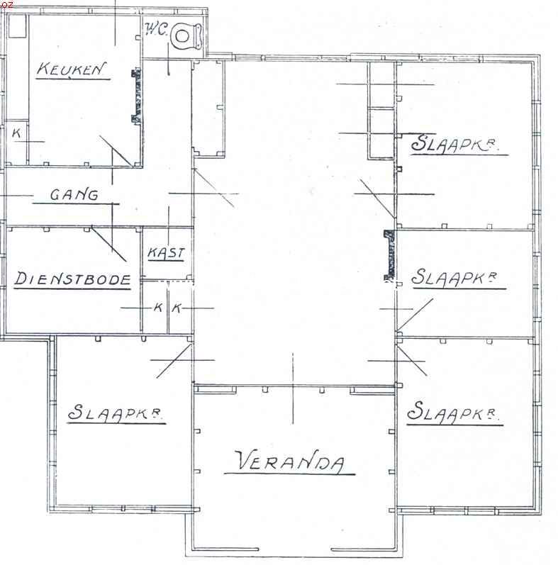 Een aardig zomerhuisje. Plattegrond