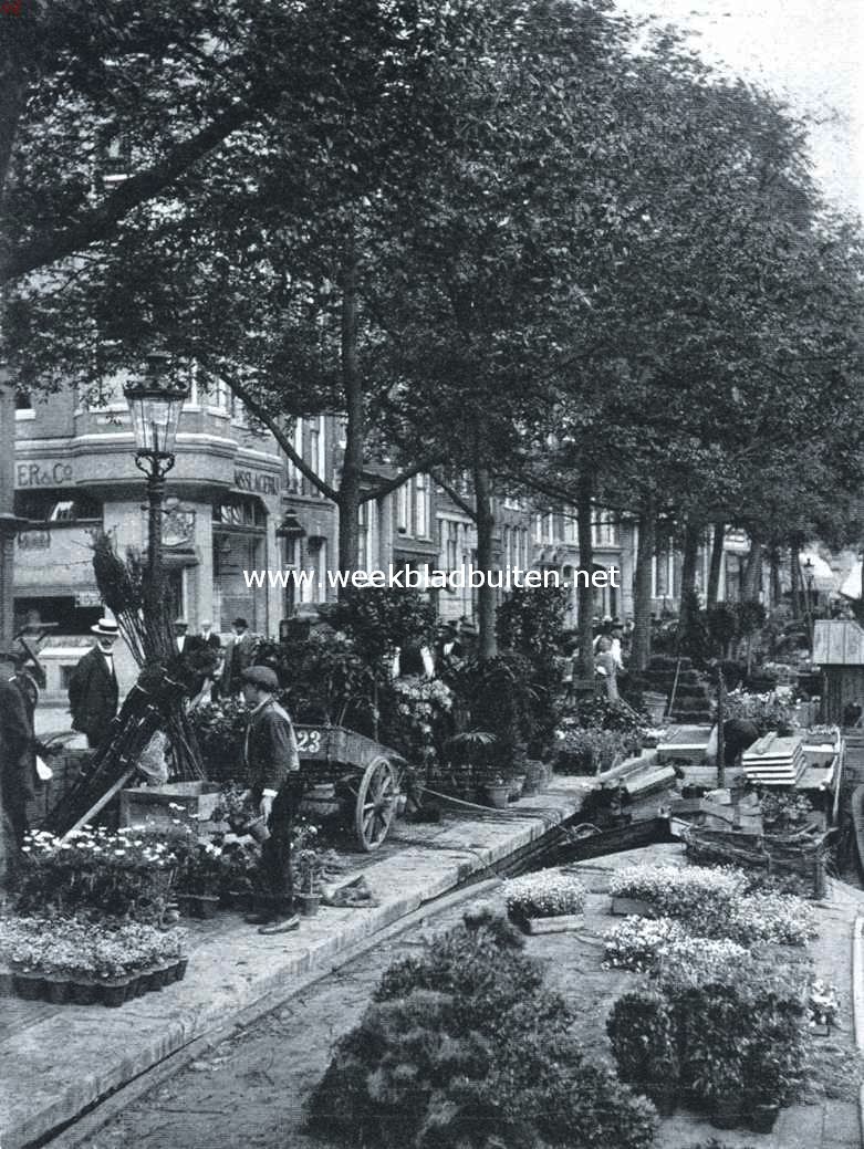 Bloemmarkt aan het Singel te Amsterdam