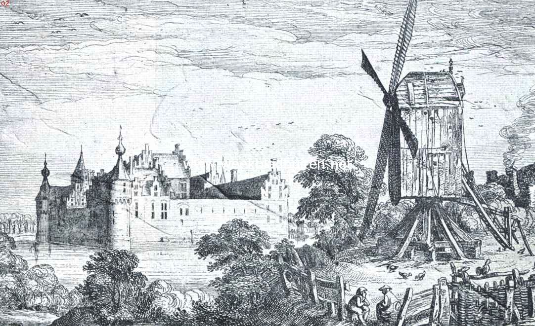Vollenhove. Het kasteel Toutenburg in welstand. Naar een gravure in het bezit van A. Baron Sloet te Vollenhove