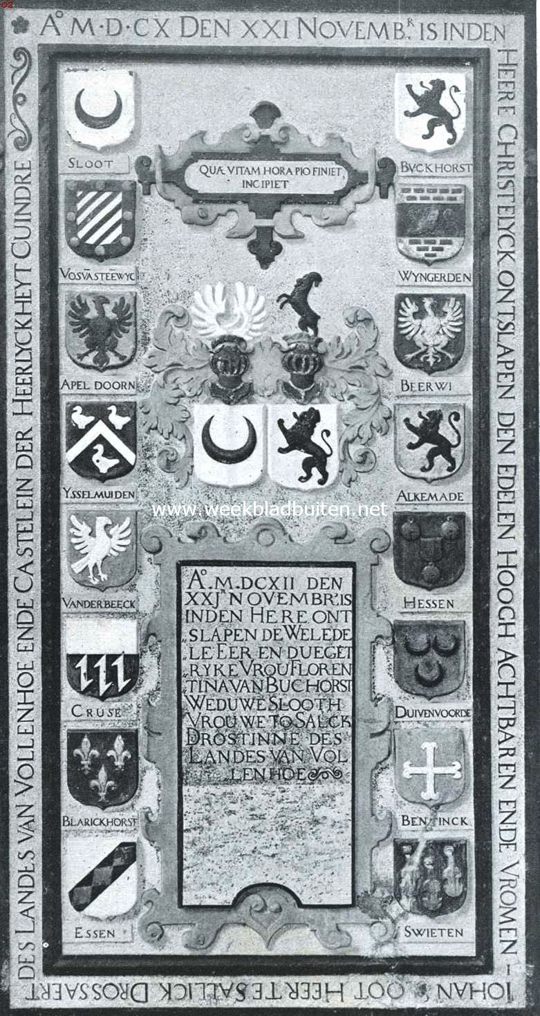 Vollenhove. Grafsteen in de Groote Kerk