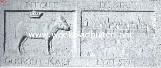 Verdwenen en verdwijnend oud-Amsterdam. De dubbele gevelsteen in het gesloopte huis a.d. Wijde Kapelsteeg