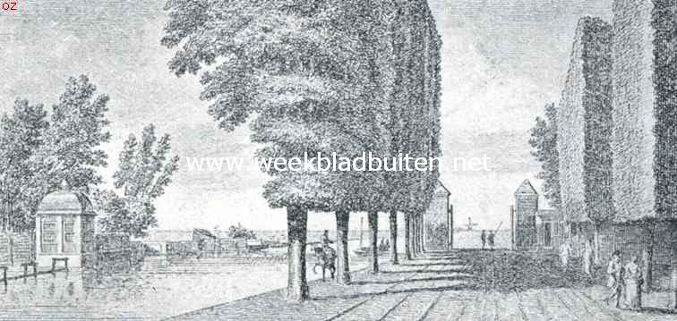 De trekschuit Amsterdam-Haarlem. Het tolhek bij Sloterdijk, 18de eeuw. Gravure van H. Spilman. (Atlas gemeente-archief, Amsterdam)